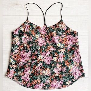 Victoria’s Secret Floral Racerback Cami Size M Spaghetti Strap Tank Top